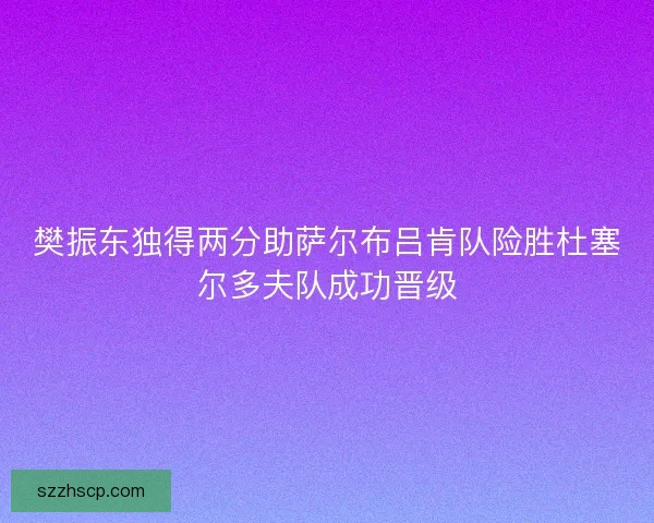 樊振东独得两分助萨尔布吕肯队险胜杜塞尔多夫队成功晋级